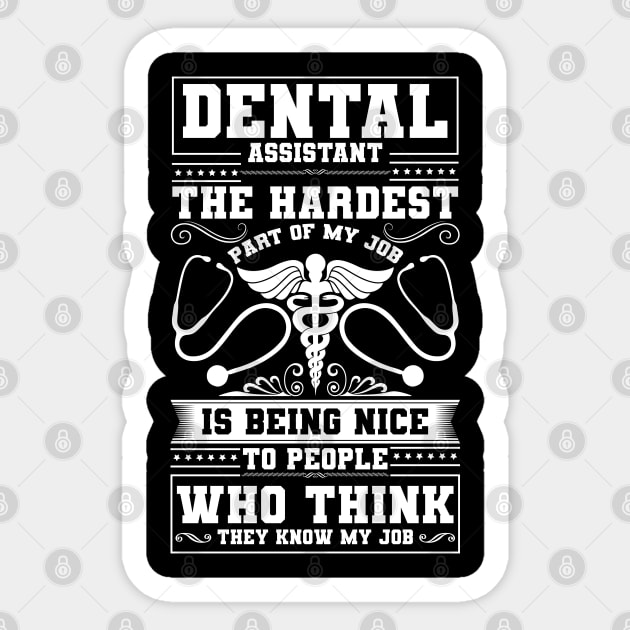 Dentist Appreciation Dentistry Dental Assistant Sticker by IngeniousMerch